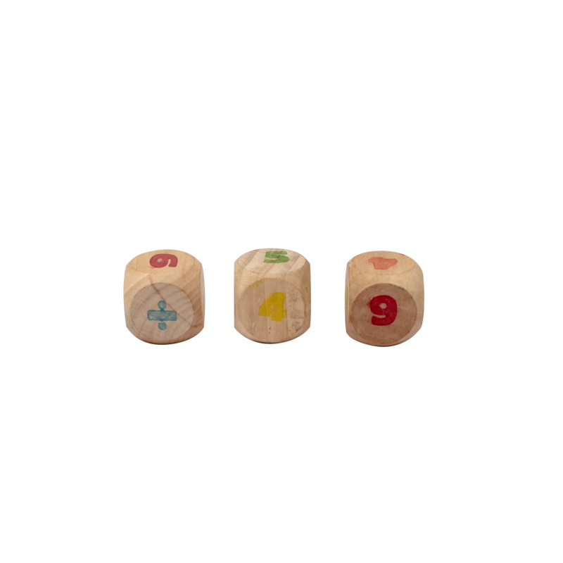 DADI DI LEGNO -
3 cm - 3 pz - 1 colore
