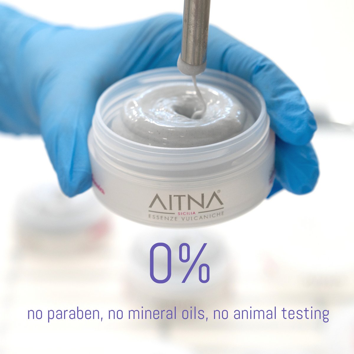 Aitna CREMA FACIAL nutritiva antiedad COSMÉTICA NATURAL Aloe y arena volcánica - Made in Italy, 50ml