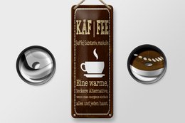 Blechschild Spruch 27x10 cm Definition von KAFFEE Deko Schild