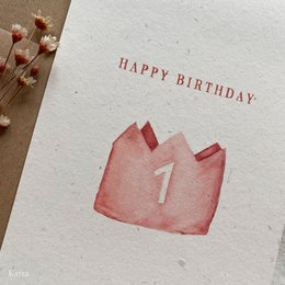 Tarjeta de felicitación - corona rosa