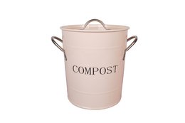 Bac à compost beige à pois noirs 21x19 cm
