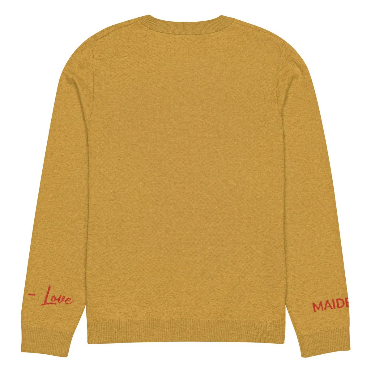 Hjerte - Strikket sweater med rund hals MUSARD