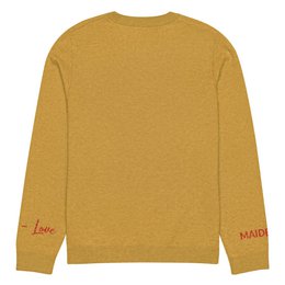 Hjerte - Strikket sweater med rund hals MUSARD