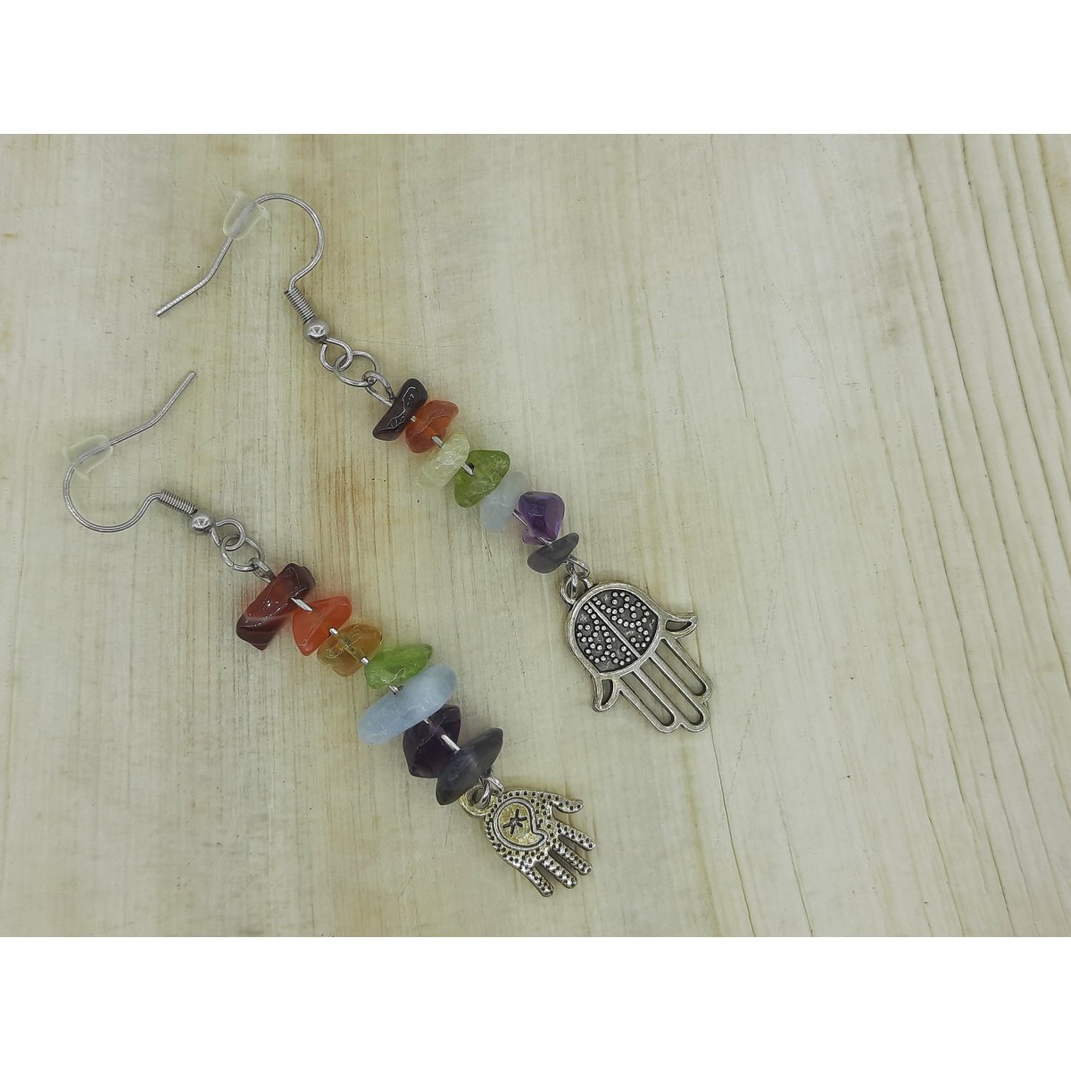 %23249 Chakra gemstone earrings