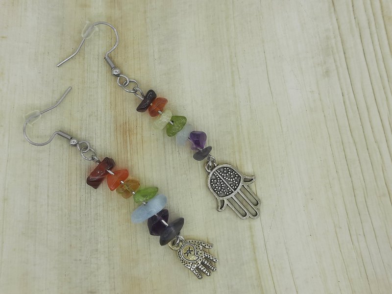 %23249 Chakra gemstone earrings