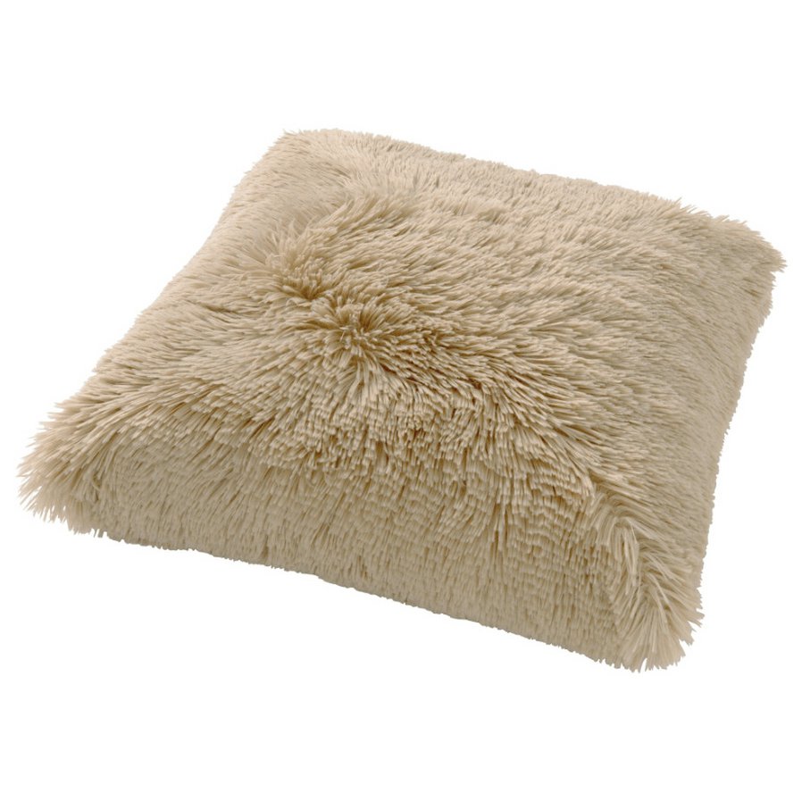 Dutch Decor FLUFFY - Decorative cushion 60x60 cm - Super soft - XL cushion - Pumice Stone - Beige