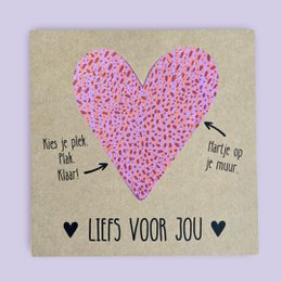 Muursticker hart *Liefs voor jou* (Sweet)