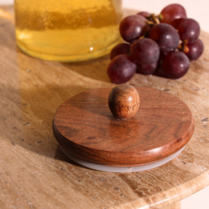 Jug | Hammered Lid Wooden | Glass
