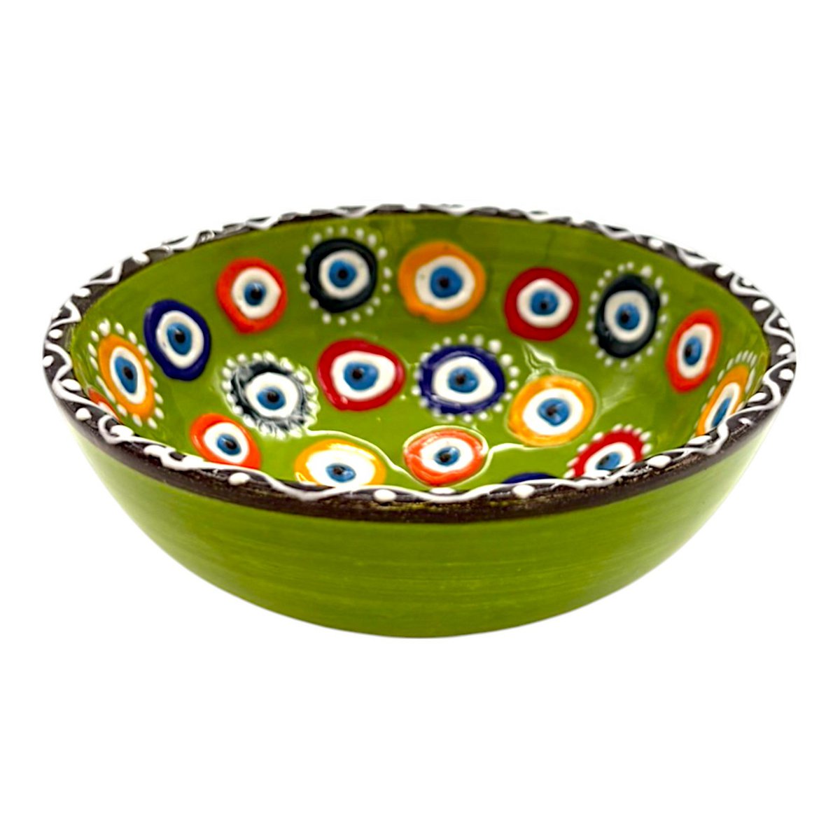 Keramikschale - Evil Eye - Hellgrün - 12cm
