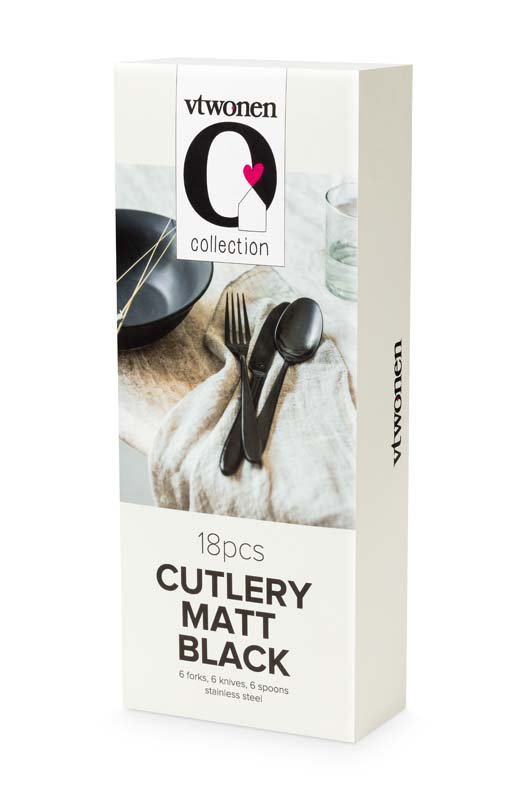 Set/18 Cutlery Matt Black