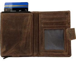 Miniwallet Pass Holder Flower Print Light Brown