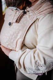 Baby carrier wrap & go baby - floral - soft peach color