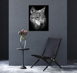 Cuadro de pared LOBO 46x61 cm lienzo cuadro bastidor decoración moderna