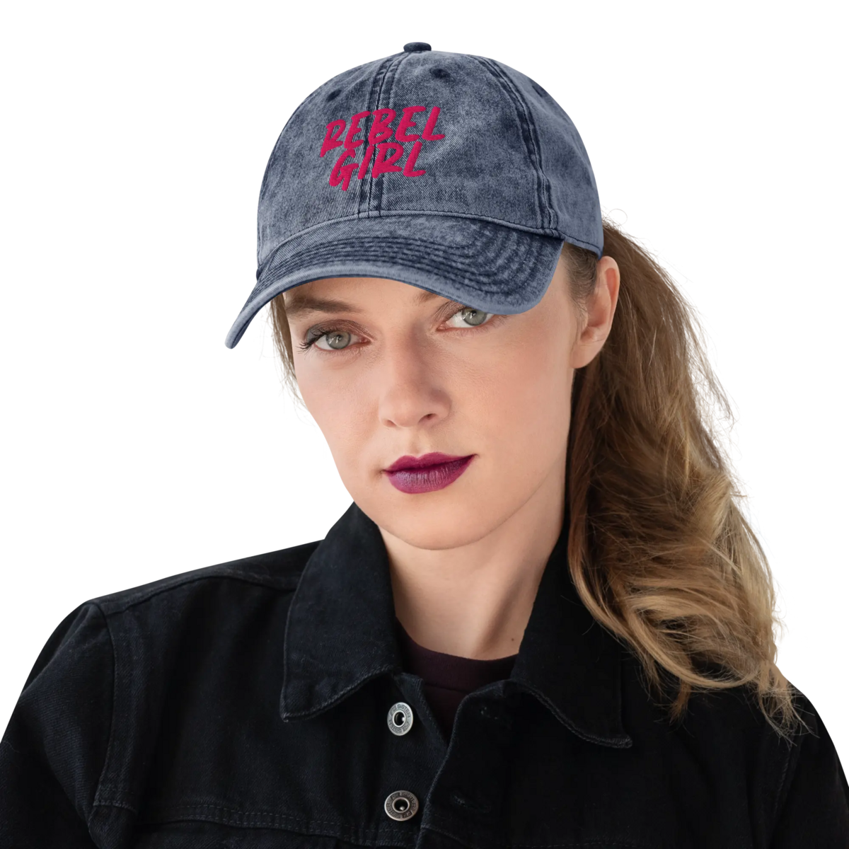 Gorra vintage REBEL GIRL Gorra vintage de sarga de algodón