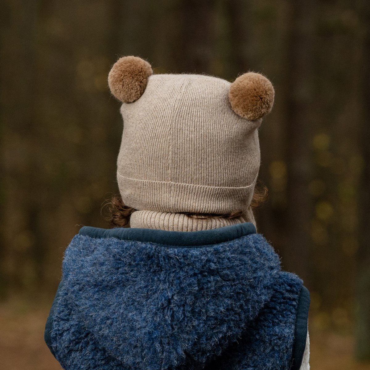 Gestrickte Babymütze aus Merinowolle und Kaschmir für Kinder