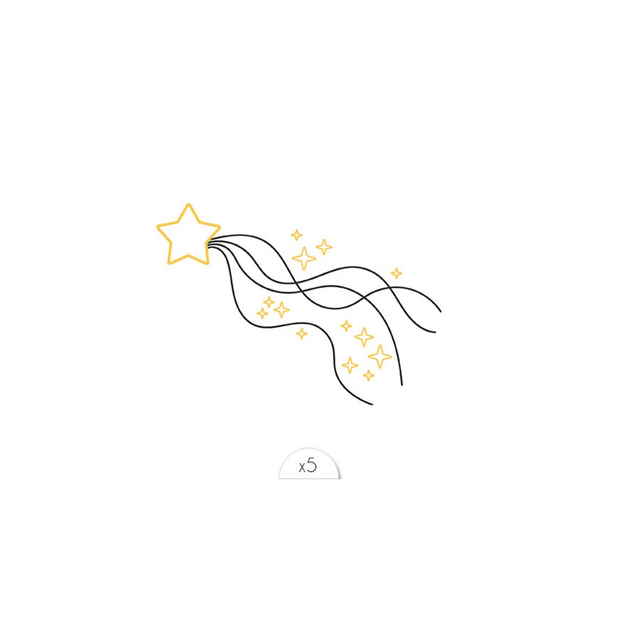 Tatuaje temporal: Estrella fugaz