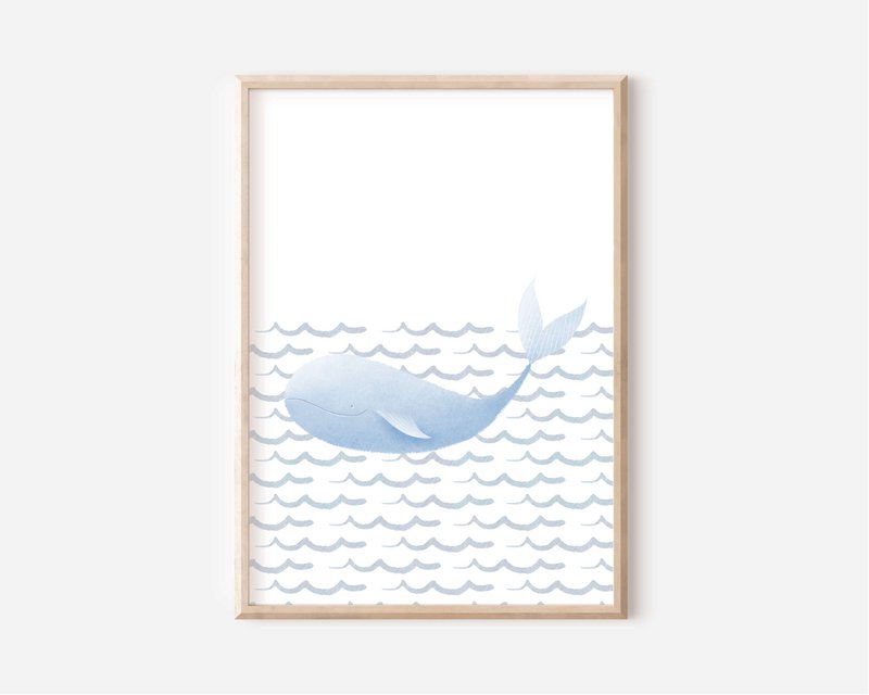 Affiche de baleine, impression de baleine, sous la mer, affiche de surf, décor de surf, affiche de surf, affiche d'océan, impression de pépinière nautique, impression de surf, affiche de plage, impression de vagues, art mural de pépinière, impression
