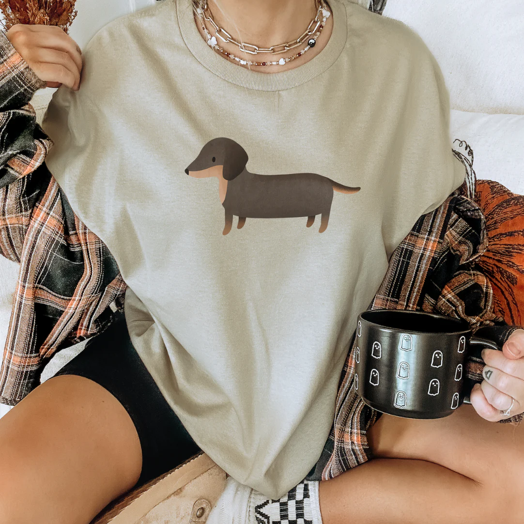T Shirt Dachshund Dog Breeds - COTTON Gift Idea Dog Mom Shirt