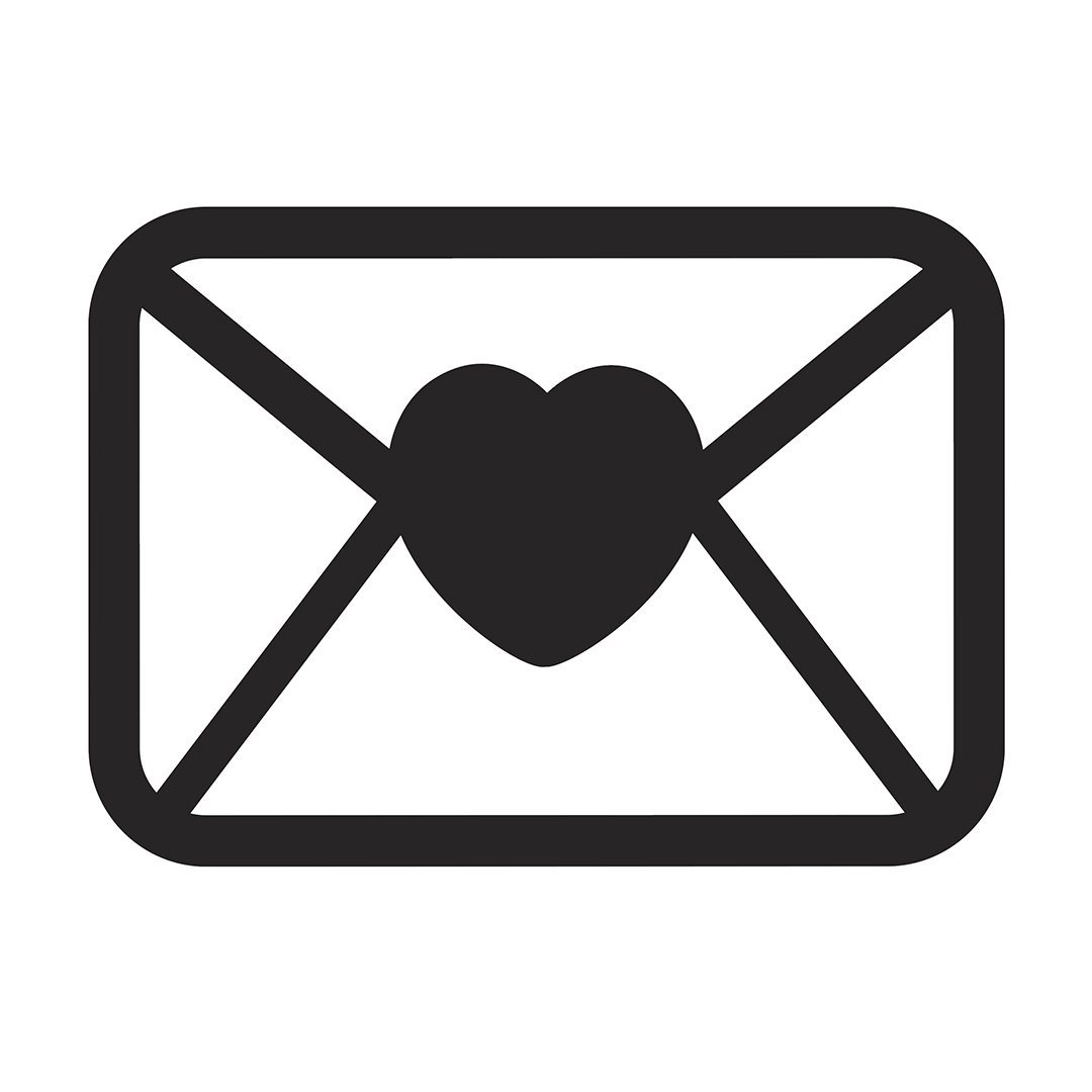 Envelop met Heart Design stempel