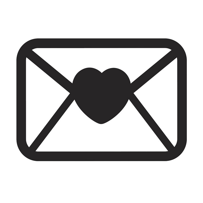 Envelop met Heart Design stempel