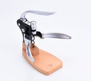 LAGUIOLE CORKSCREW WITH CORKSCREW ON ZELCOVA WOODEN BASE