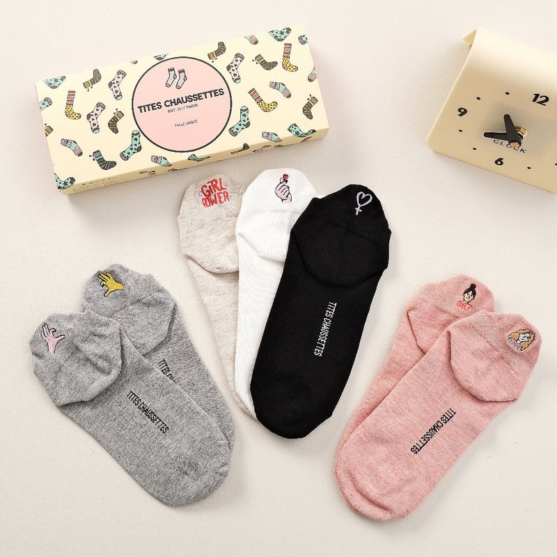 5er-Pack Damen-Sorority-Zungensocken I 35-41