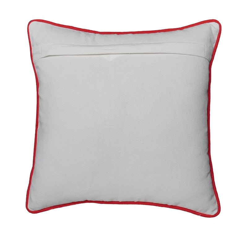 Blanco Invierno – Bordado de muñeco de nieve – Funda de cojín / Kussenhoes – Navidad 45×45 cm – Urbane Hide