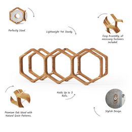 Porte-toilettes à 3 rouleaux, Organisateur de salle de bain compact pour un rangement supplémentaire et un accès facile