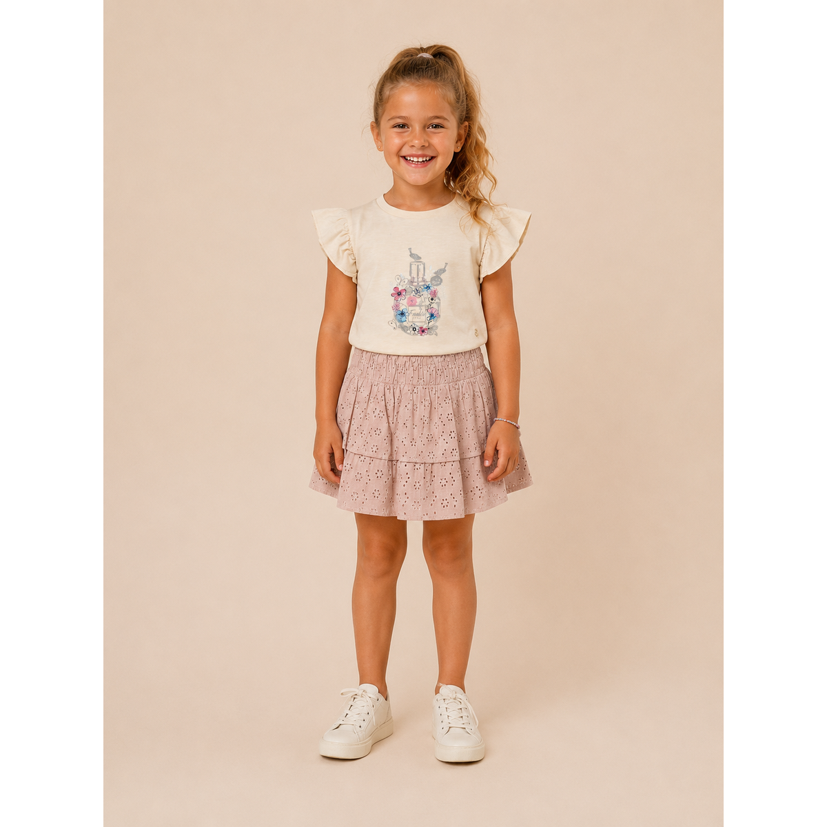 Camiseta Funkle Buttercream – Lycra Slub Jersey – Ropa de lujo para bebés y niños