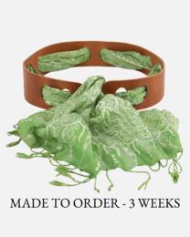 MADE TO ORDER Emi | Customizable Scarf Loops Leather Belt