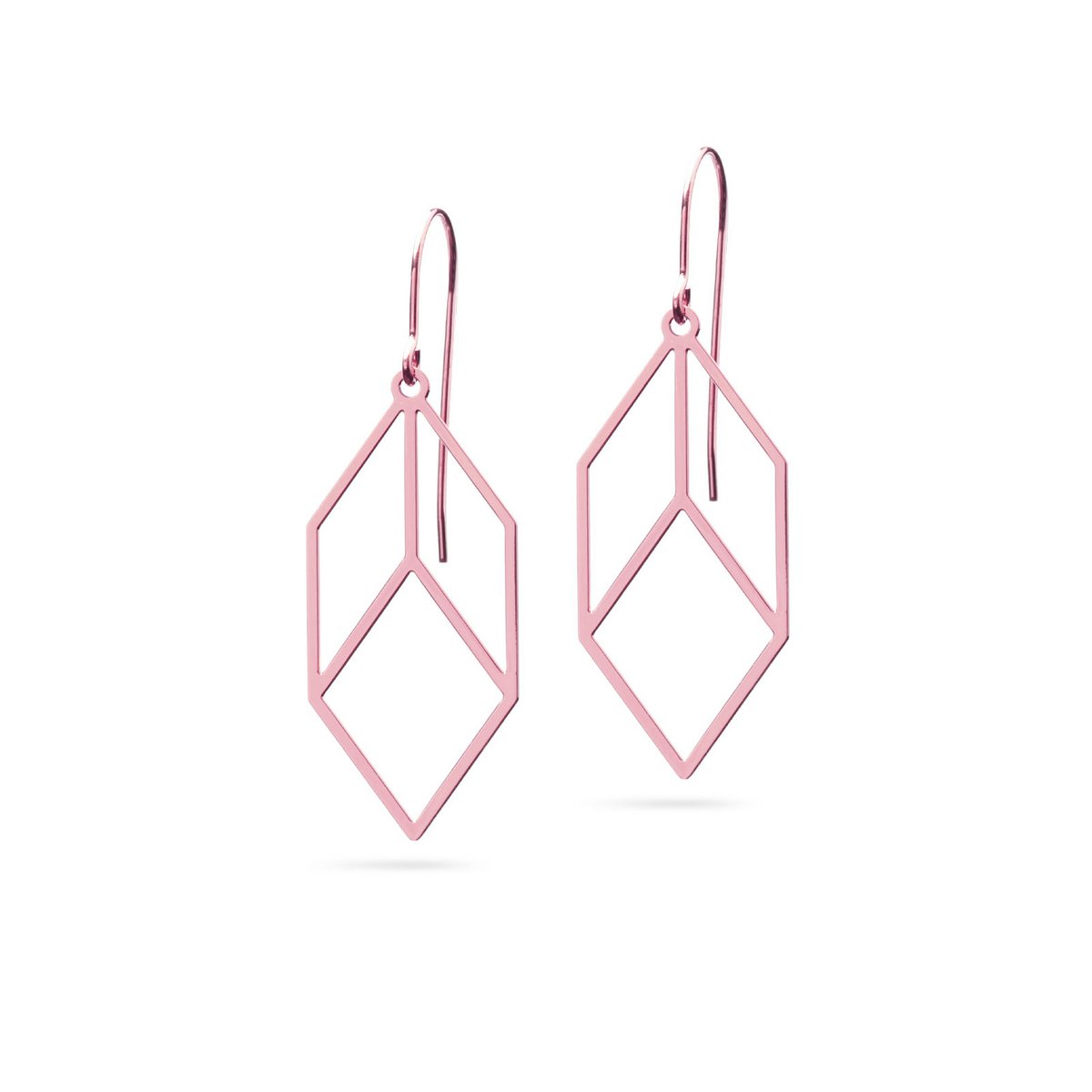 Earrings "Cubica" | rose gold plated