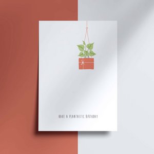 Postkarte - Ich wünsche dir einen Plantastic-Geburtstag