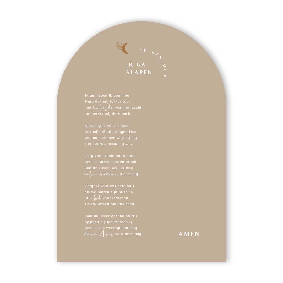 Poster "Vado a dormire" A4 Sand