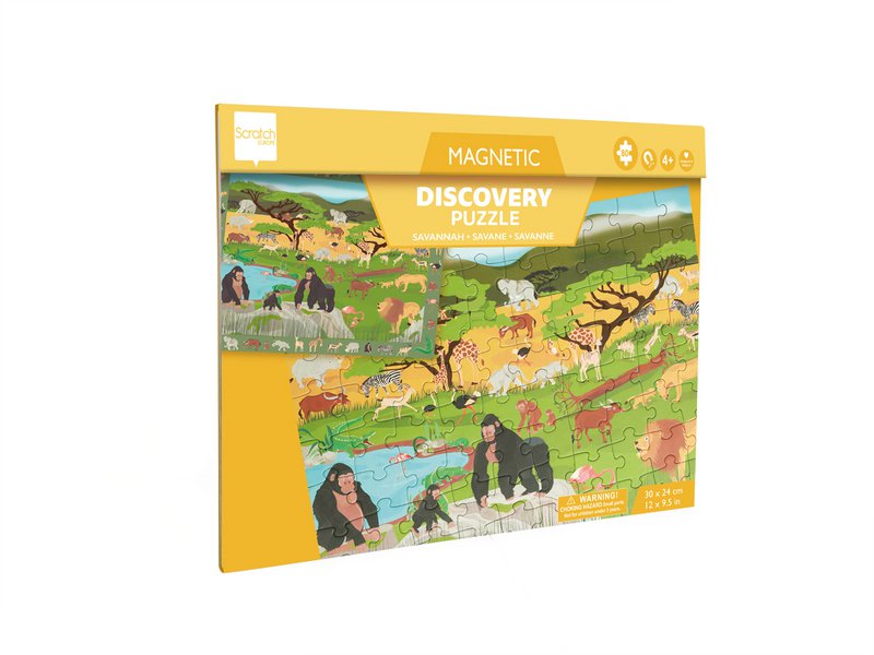 2 In 1 Magnetische Puzzel - Discovery Game - Savanne