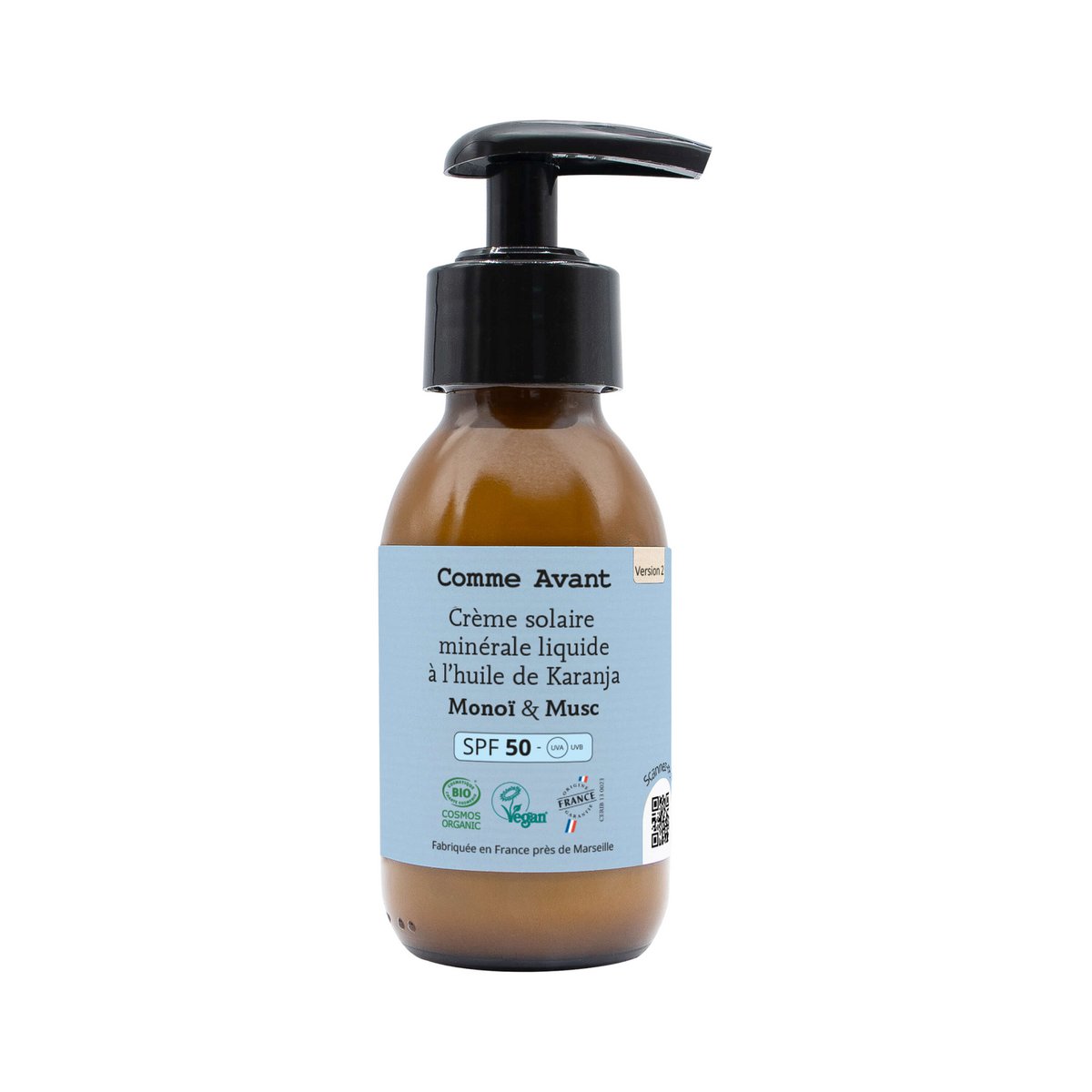 Mineraal vloeibaar zonnescherm SPF50 - Versie 2