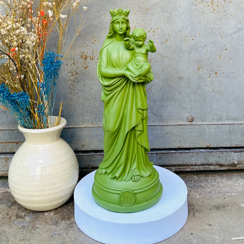 Statuetta di decorazione d'interni Notre-Dame de la Garde, ho visto la Vergine 30 cm - Colori senza tempo