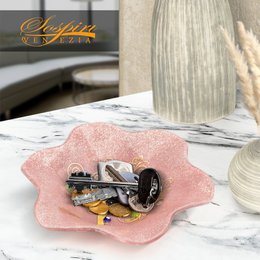 Tazón de flores de vidrio de Murano, favores de idea de regalo, decoración de árboles dorados y Murano Murrine
