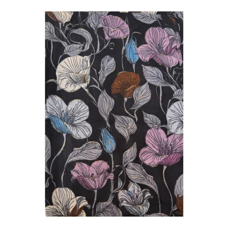 Damen-Baumwollschal mit Blumenmuster ITFUIAHF-25-02