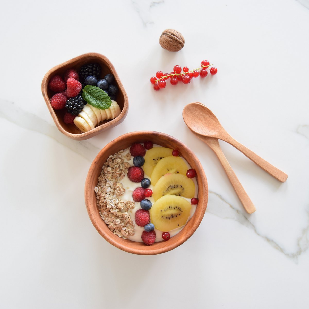 Handmade Tableware - Square Bowl 10x10 cm - Eco-friendly - Khaya wood