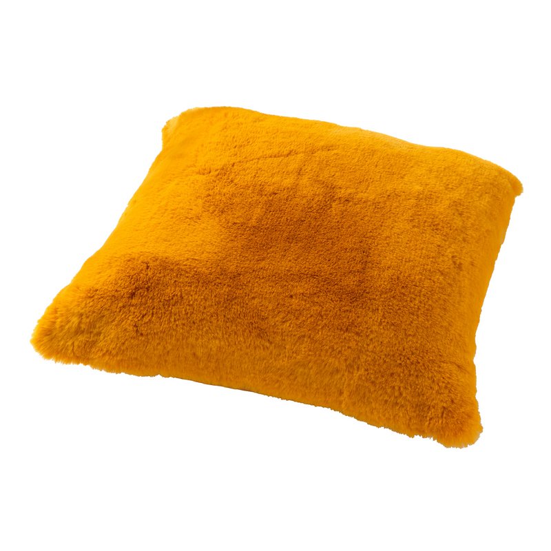 Dutch Decor ZAYA - Cushion 60x60 cm - Faux fur look - Extra large - Golden Glow - Yellow