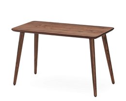  Classic wooden desk, walnut oak veneer, rectangular top, tapered legs, multiple sizes available
