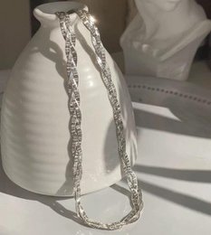 Geflochtene Fischgrätenkette aus Sterlingsilber