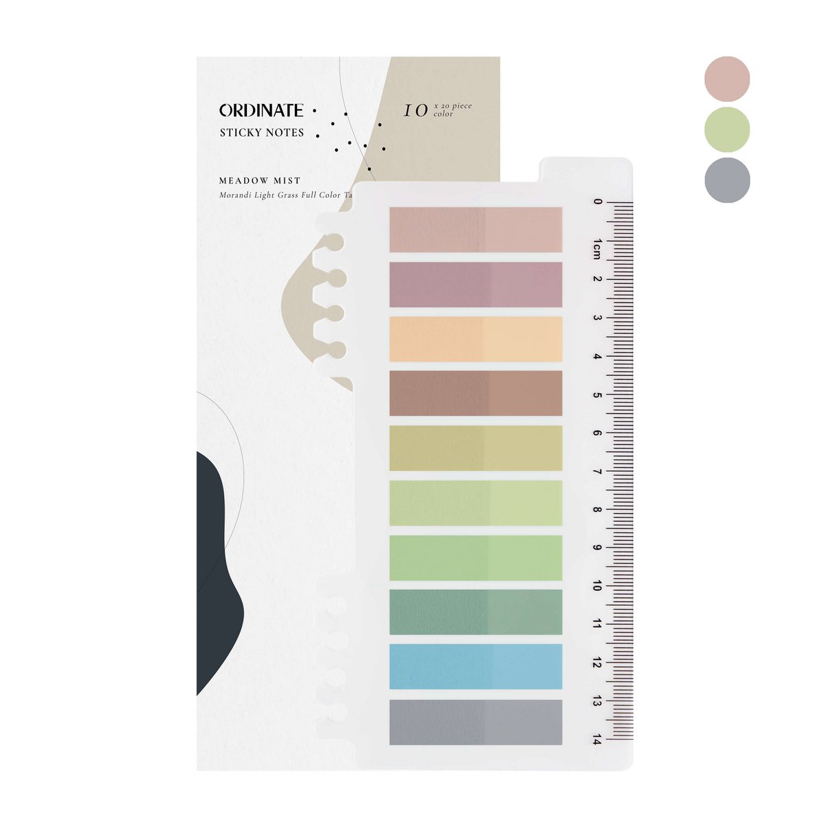 Meadow Mist | Ordinate Haftnotizen | Sticky Notes Pastell | Sticky Notes | Index Tabs | Sticky Notes Transparent | Sticky Tabs | Book Tabs | Annotating Tabs | Klebezettel Schule | Büro | 200 Stücke