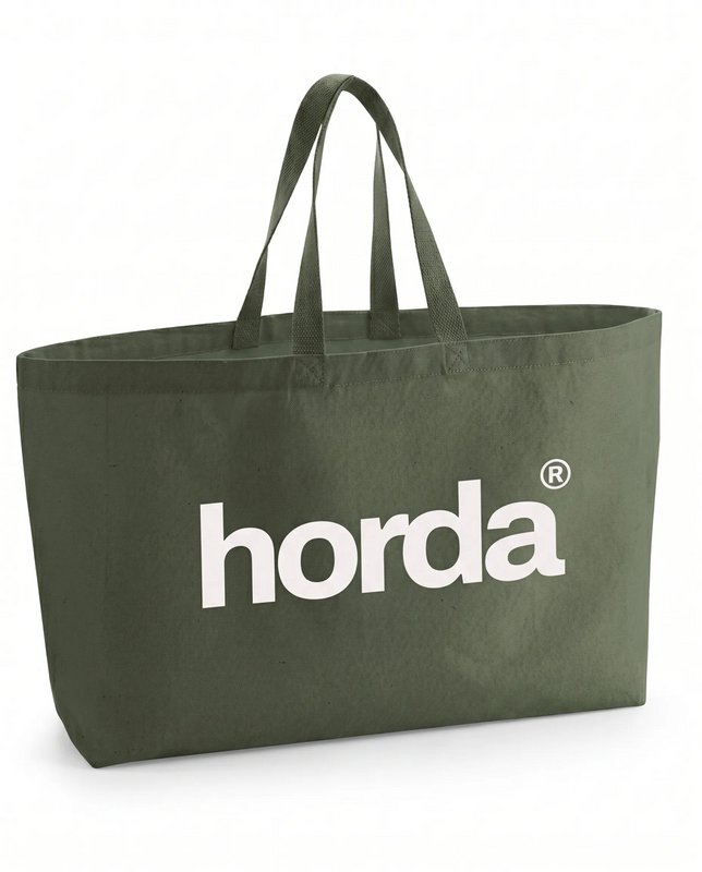 Tote Bag Olive Oversize 100% Cotone Riciclato | Horda