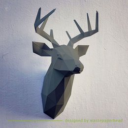 DIY Hjortehoved – Grå