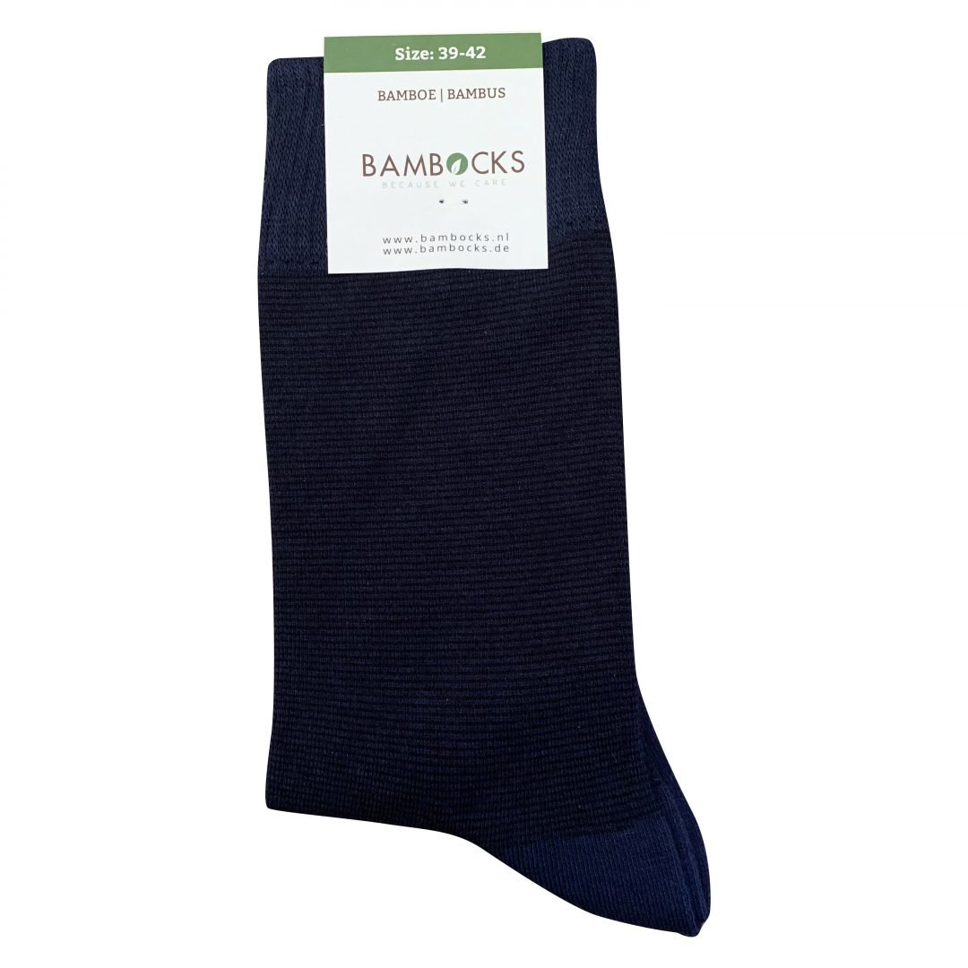 Bambocks Calzini Bamboo 4 paia a righe nero/blu