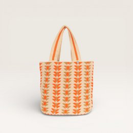 Borsa tote ovale geometrica | mandarino