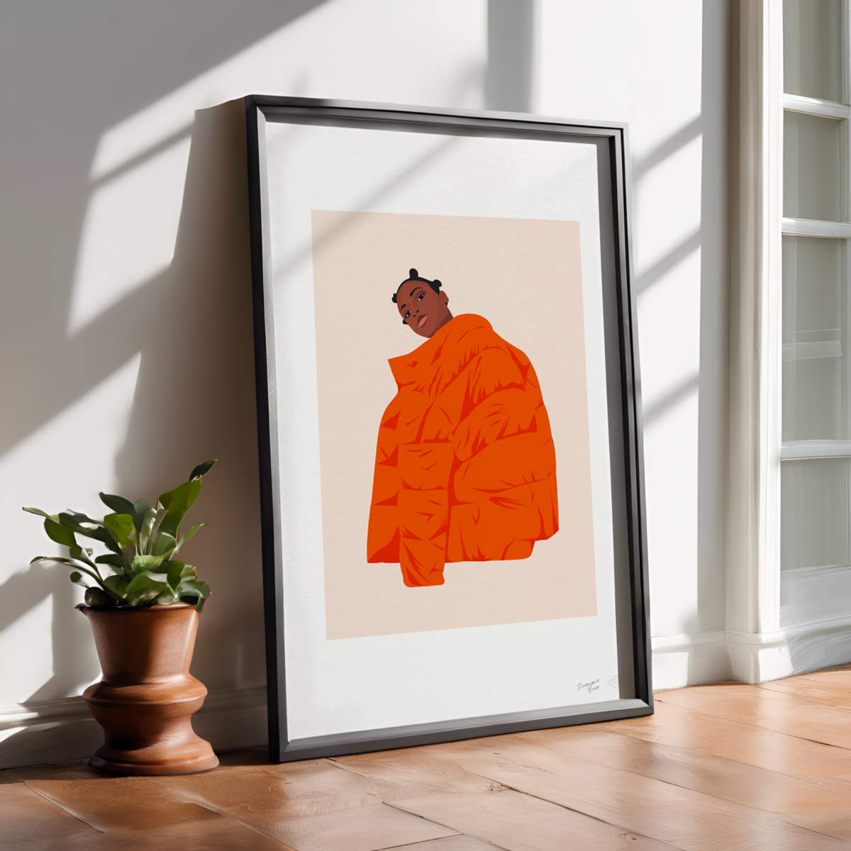 Poster "Orange Puffer" - A4 & 30x40cm - Art print