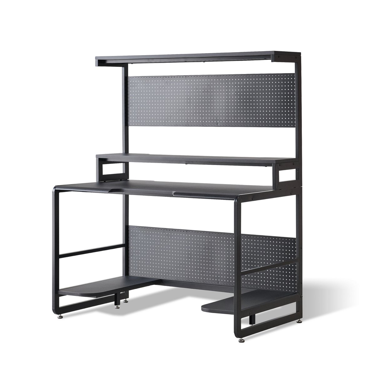 Skrivebord med hylder og topramme