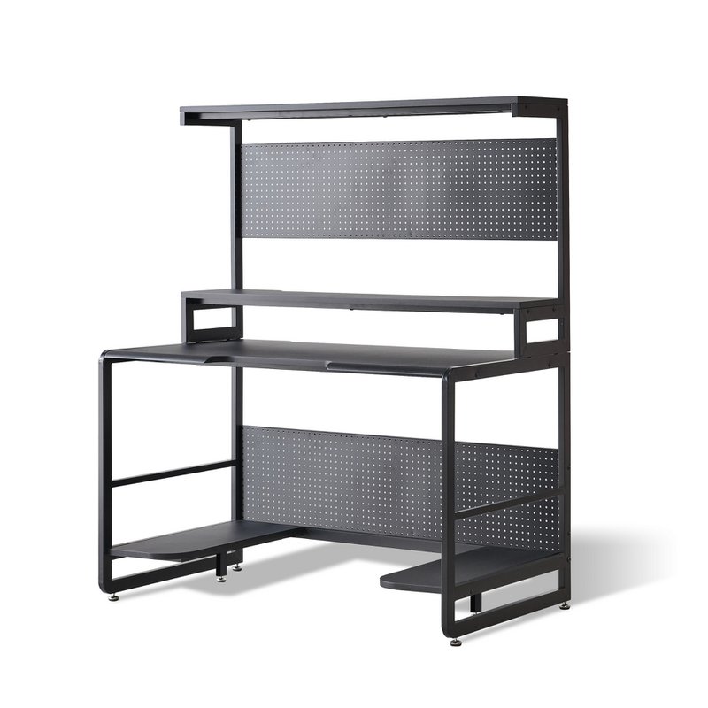 Skrivebord med hylder og topramme